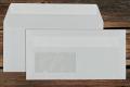 [10221] Briefhüllen mit Fenster DL 110x220 mm Haftklebend Transparent Weiß 100 g/qm